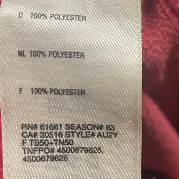 The North Face Women’s TKA 100 Fleece Full-Zip Hoodie Jacket Sz S Pink Red - Picture 11 of 11